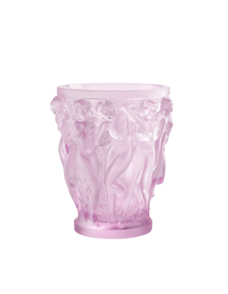 Lalique Bacchantes Vase GM. Pink