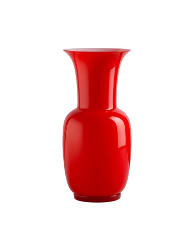 Venini Opalino red vase. Medium