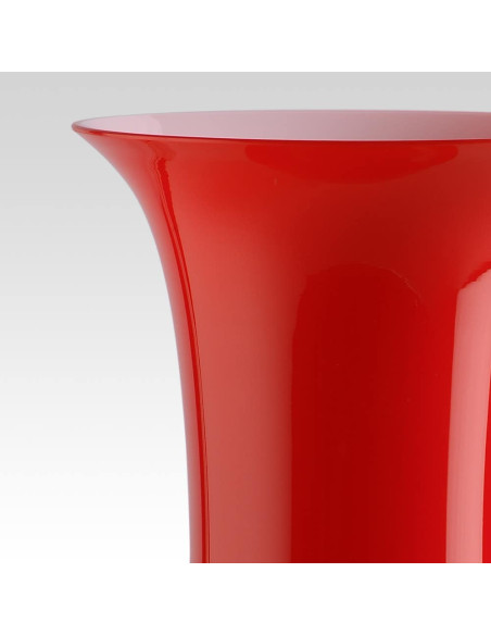 Venini Opalino red vase. Medium