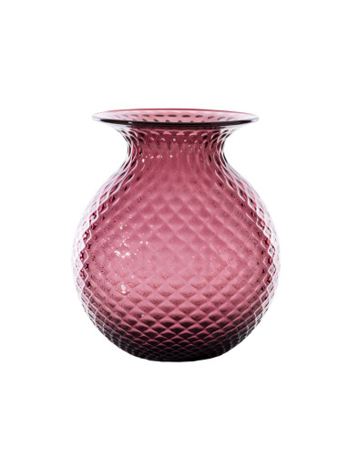 Venini Balloton Fiori amethyst vase. Large