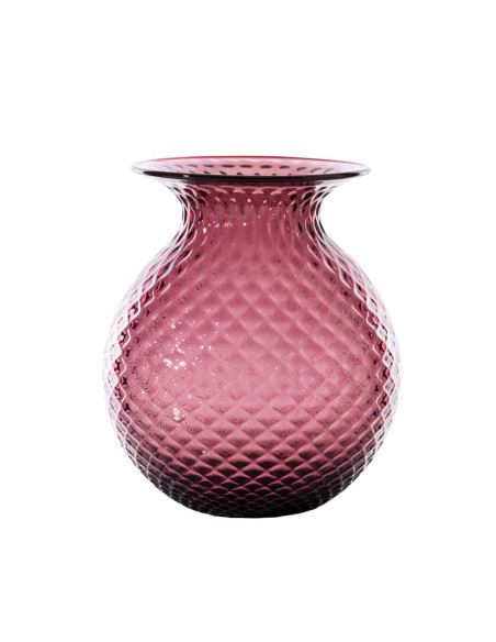 Venini Balloton Fiori amethyst vase. Large