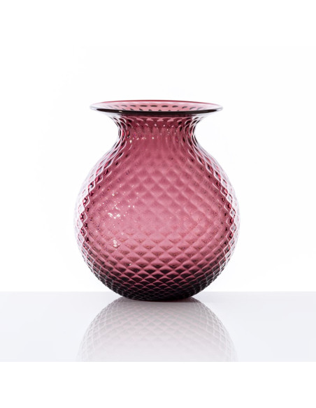 Venini Balloton Fiori amethyst vase. Large