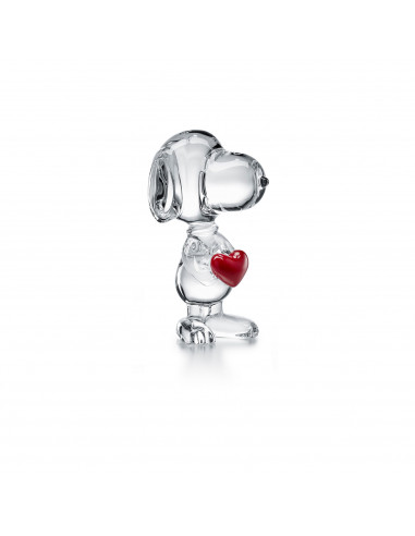 Baccarat Snoopy Heart Figurine