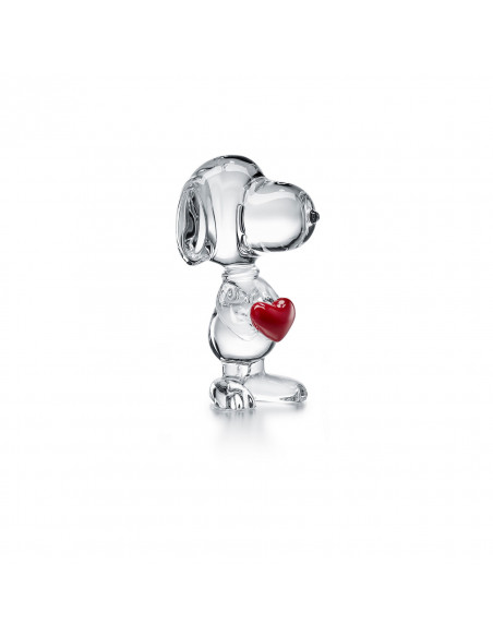 Baccarat Snoopy Heart Figurine