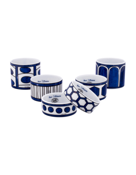 Hermès Bleus d'Ailleurs Set of 6 napkin ties