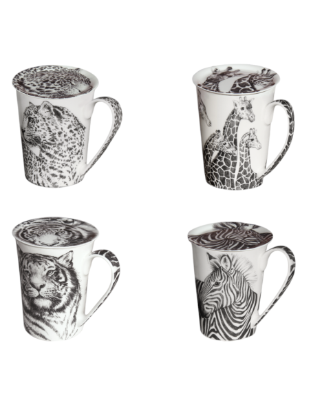 Taitù Set 4 tazze Mug e coperchio Wild Spirit