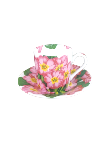 Taitù Set 4 tazze caffè con piattino Flora
