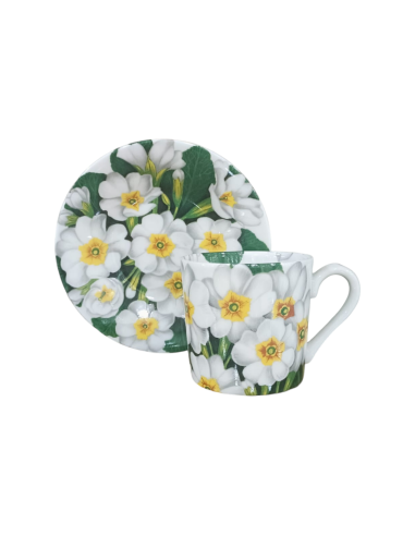 Taitù Set 4 tazze caffè con piattino Flora