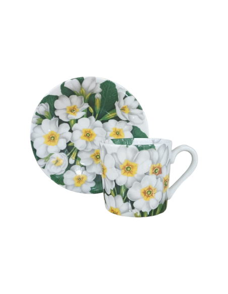 Taitù Set 4 tazze caffè con piattino Flora