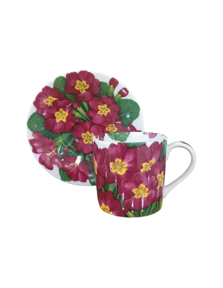 Taitù Set 4 tazze caffè con piattino Flora