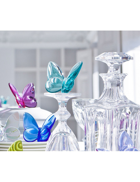Baccarat Lucky Butterfly. Turquoise