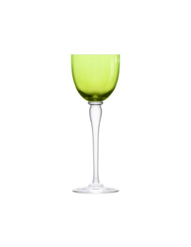 Saint Louis 6 Amadeud Port glasses. Mix colour