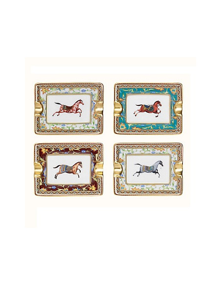 Hermès Set 4 mini posaceneri Cheval d'Orient