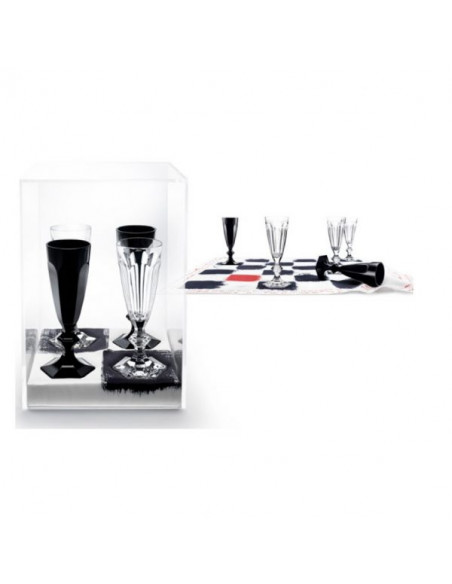 Baccarat set 4 flutes harcourt Jeu de Dames by Philippe Starck