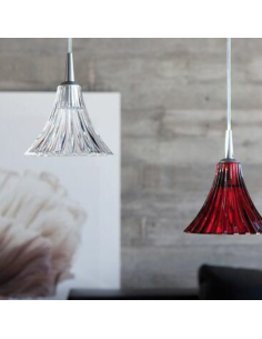 Baccarat Mille Nuits pendant lamp. Red 2