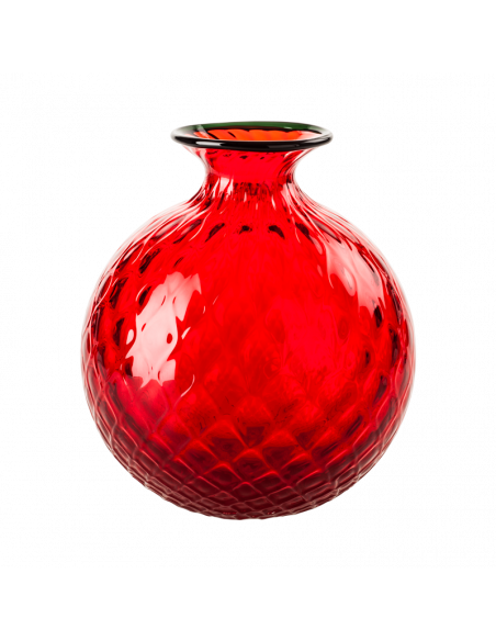 Venini Balloton Monofiori vase red