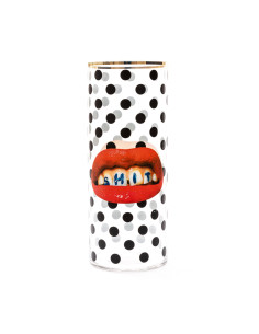 Seletti Vaso Shit Pois in Vetro Cilindrico Grande