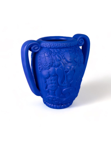 Seletti Vaso Anfora Terracotta Magna Graecia blu