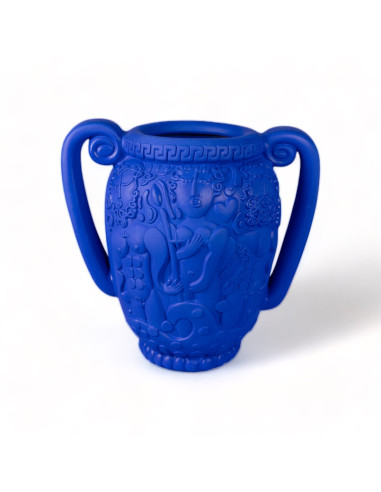Seletti Vaso Anfora Terracotta Magna Graecia blu