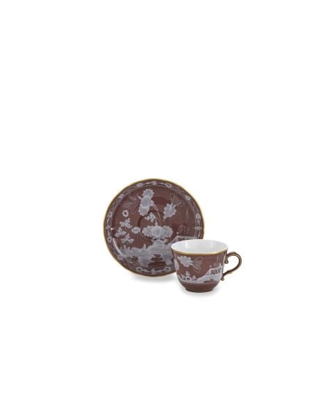 Ginori 1735 Servizio 6 caffè Oriente Italiano Castagna