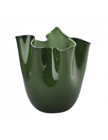 Venini Fazzoletto Apple green vase. Large