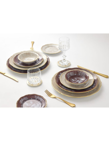 Ginori 1735 Oriente Italiano Castagna table set...