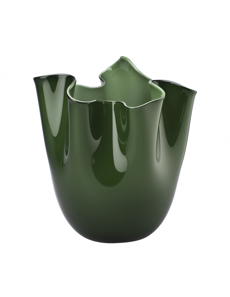 Venini Fazzoletto green apple vase Medium