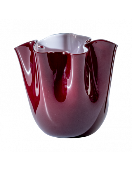 Venini Vaso Fazzoletto Piccolo Rosso/rosa cipria