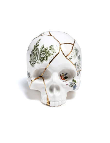 Seletti Skull Kintsugi sculpture