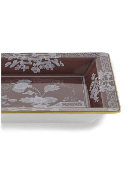 Ginori 1735 Oriente Italiano Castagna large change tray