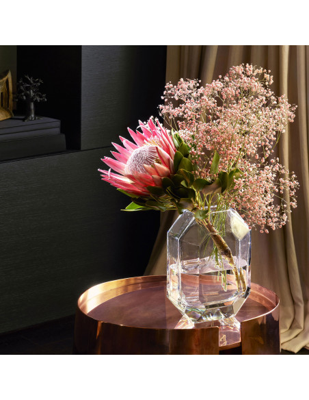 Baccarat Octogone Vase. Clear