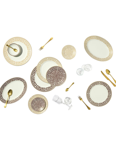 Ginori 1735 Labirinto Ebano table set of 6