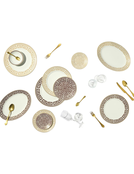 Ginori 1735 Labirinto Ebano table set of 6
