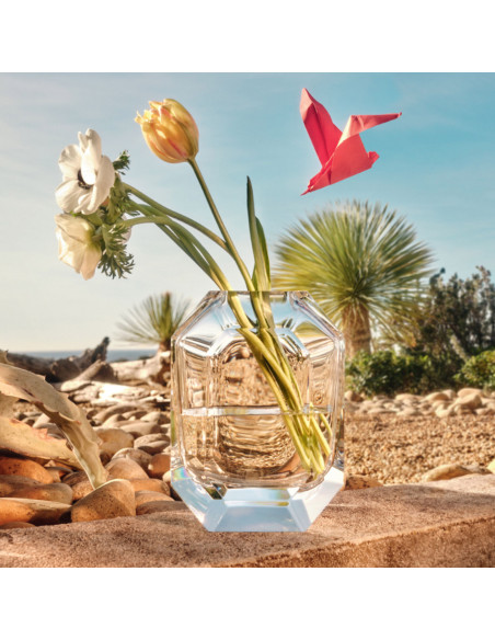 Baccarat Octogone Vase. Clear