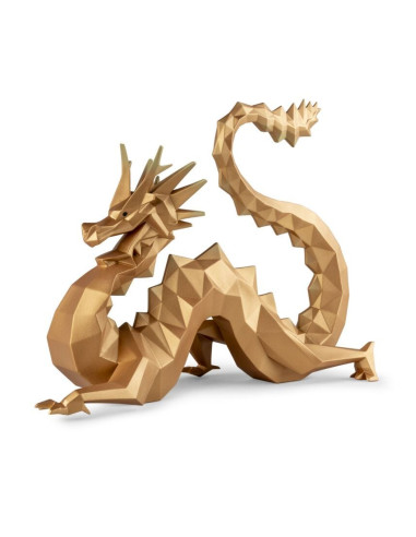 Lladró Scultura Drago. Oro. Serie limitata