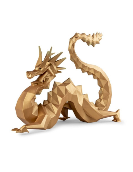 Lladró Scultura Drago. Oro. Serie limitata