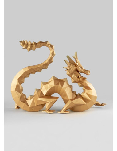 Lladró Scultura Drago. Oro. Serie limitata