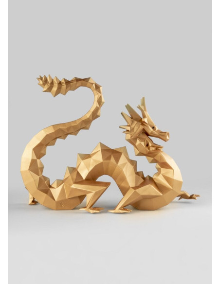 Lladró Scultura Drago. Oro. Serie limitata