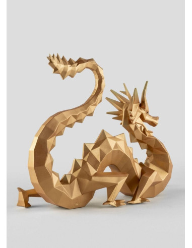 Lladró Scultura Drago. Oro. Serie limitata