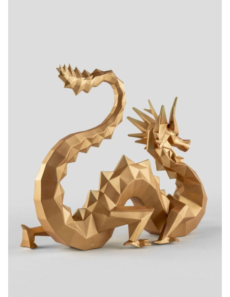 Lladró Scultura Drago. Oro. Serie limitata
