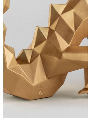 Lladró Scultura Drago. Oro. Serie limitata