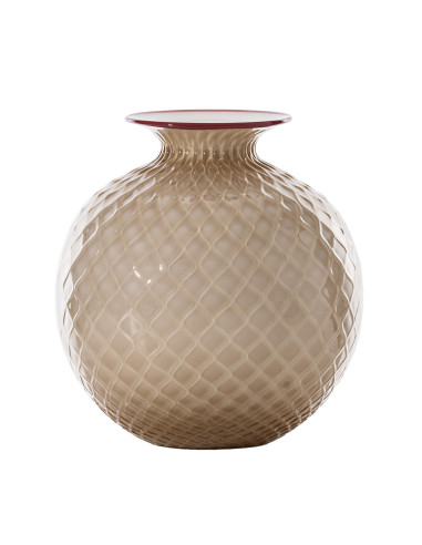 Venini Vaso monofiori Balloton Moka Grande