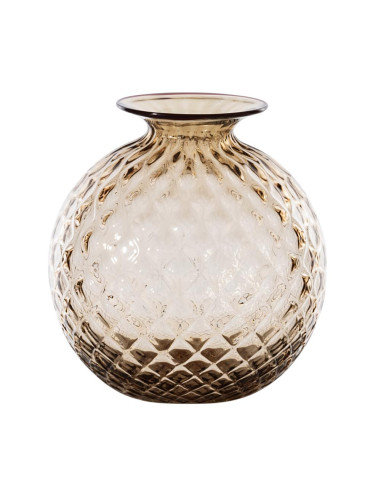 Venini Vaso monofiori Balloton Moka Clear Grande