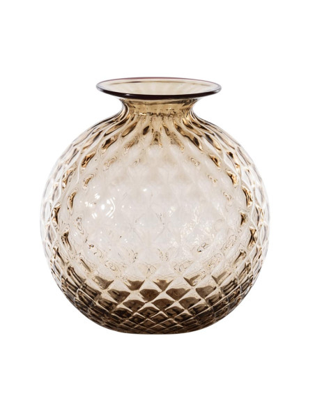 Venini Vaso monofiori Balloton Moka Clear Grande
