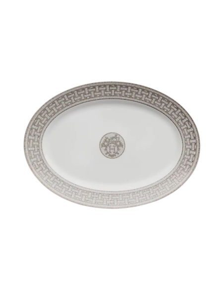 Hermès Mosaïque au 24 platinum oval plate