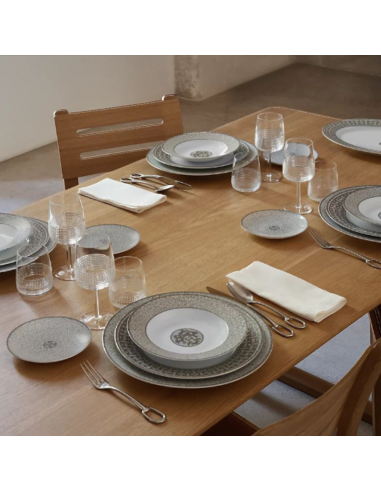 Hermès Mosaïque au 24 platinum oval plate