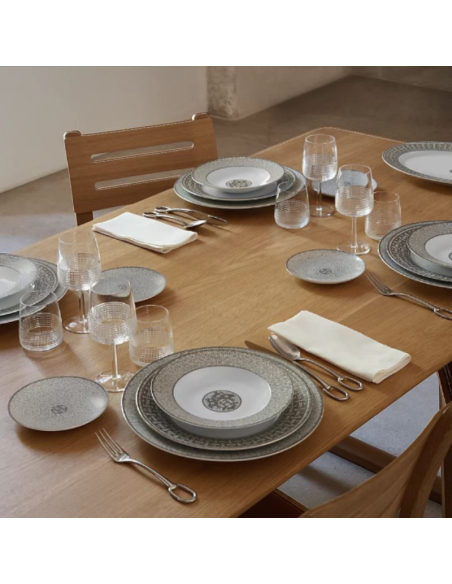 Hermès Mosaïque au 24 platinum oval plate