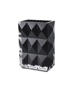 Baccarat Louxor Rectangular Vase. Black