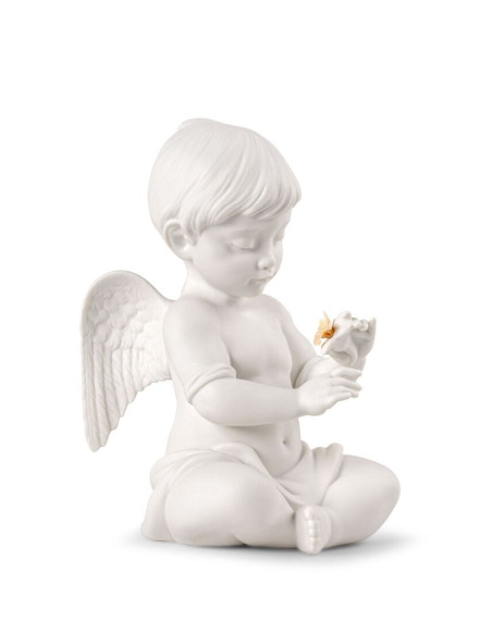 Lladró Angel with flower sculpture
