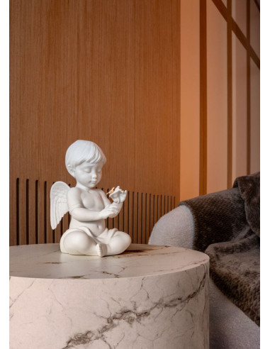 Lladró Angel with flower sculpture